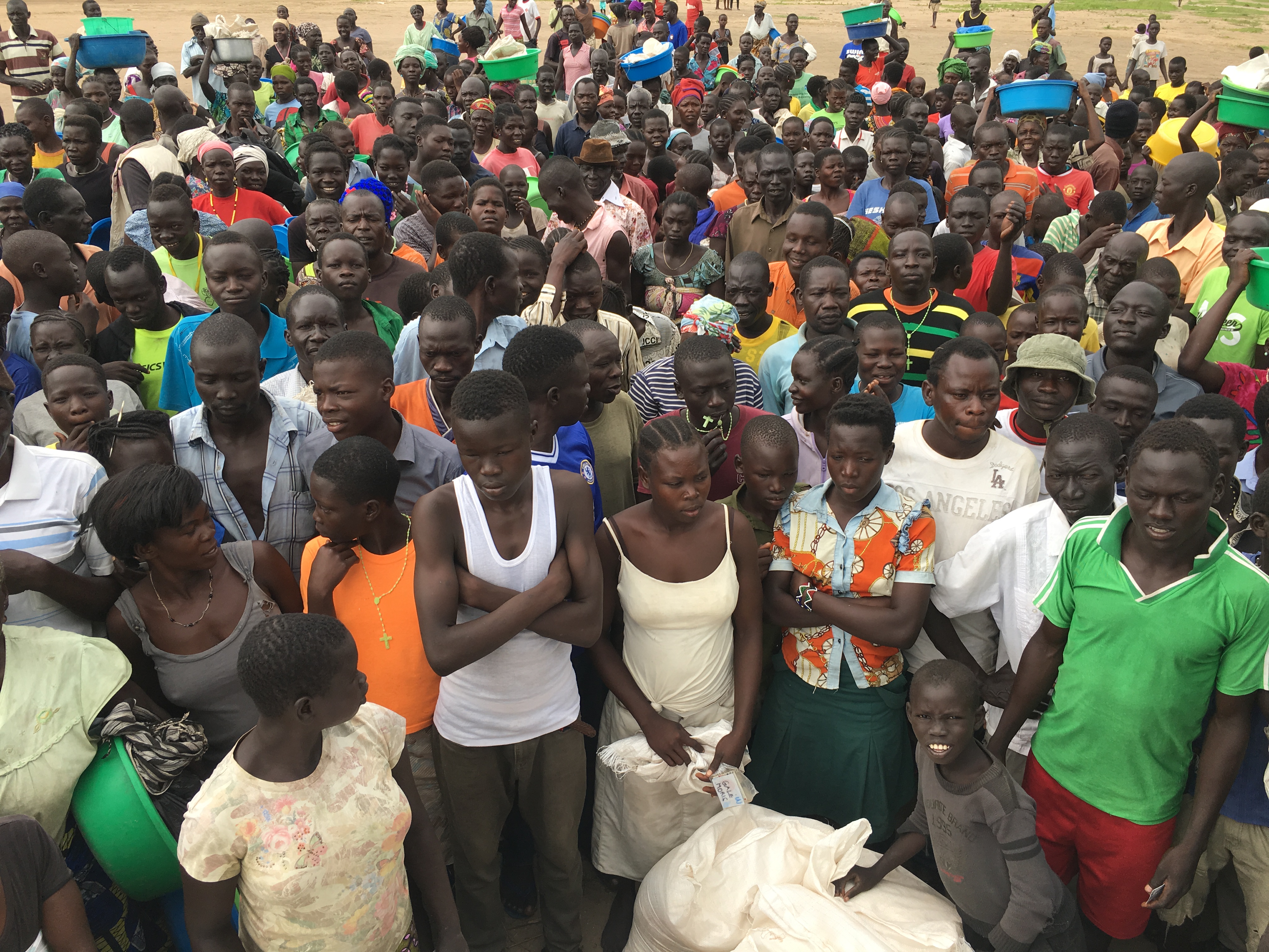 Refugees at Food Distribution point