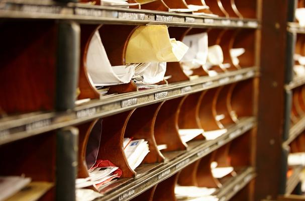 letters in traditional sorting office