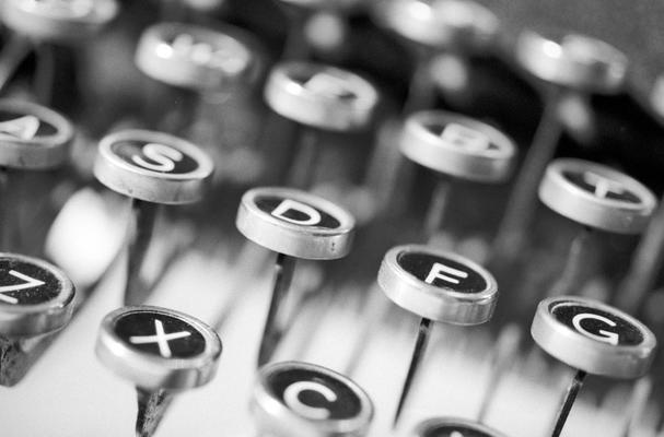 Keys on a typewriter