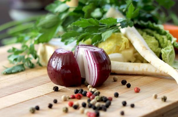 Chopped vegetables