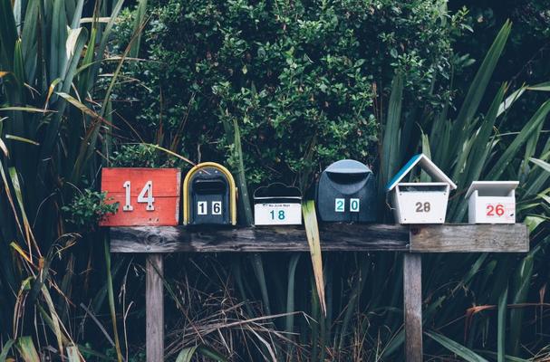 Row of post boxes