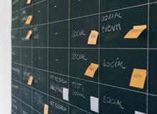 Social Media content planning board