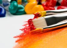 Colourful paintbrushes
