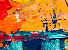 Abstract painting showing creativity